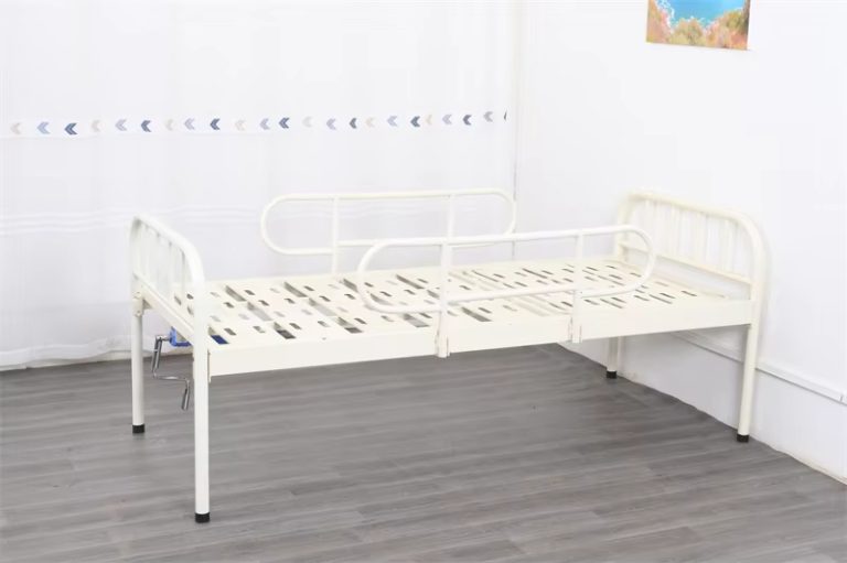 ?  Flat Plate Hospital Bed with Guardrail